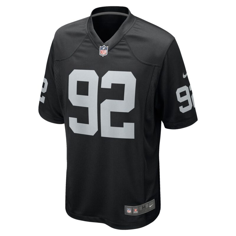 Richard Seymour Las Vegas Raiders Retired Player Game Jersey - Black - Image 2