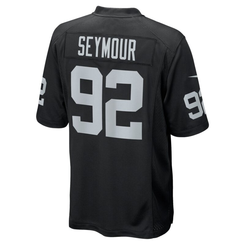 Richard Seymour Las Vegas Raiders Retired Player Game Jersey - Black - Image 3