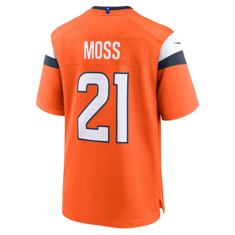 Riley Moss Denver Broncos Team Game Jersey - Orange - Image 3
