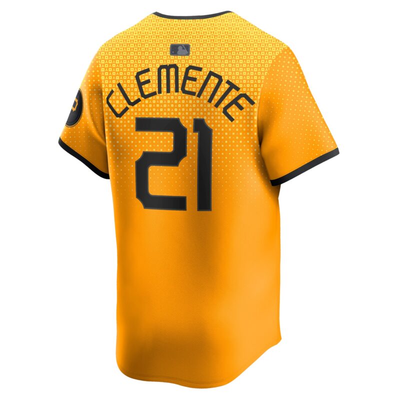 Roberto Clemente Pittsburgh Pirates City Connect Limited Player Jersey - Gold - Image 3