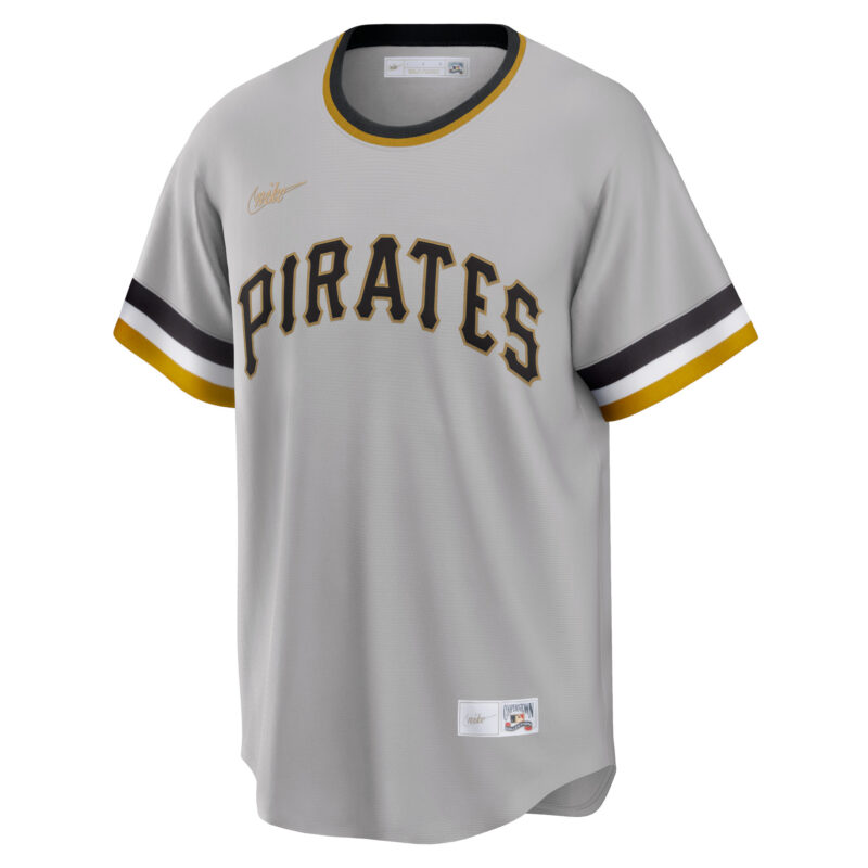 Roberto Clemente Pittsburgh Pirates Road Cooperstown Collection Player Jersey - Gray - Image 2
