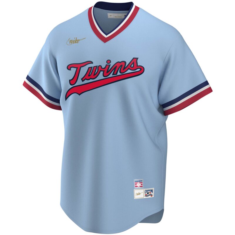 Rod Carew Minnesota Twins Road Cooperstown Collection Player Jersey - Light Blue - Image 2