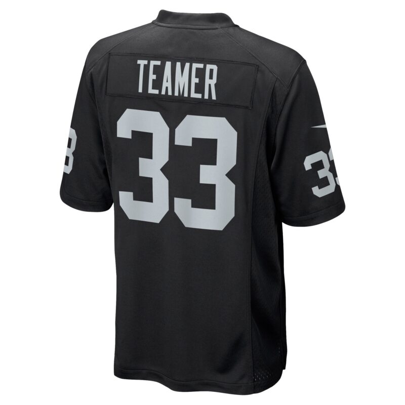 Roderic Teamer Las Vegas Raiders Game Jersey - Black - Image 3