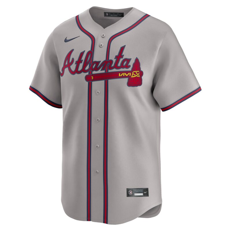 Ronald Acuña Jr. Atlanta Braves Road Limited Player Jersey - Gray - Image 2