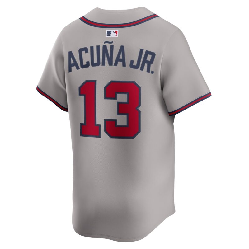 Ronald Acuña Jr. Atlanta Braves Road Limited Player Jersey - Gray - Image 3
