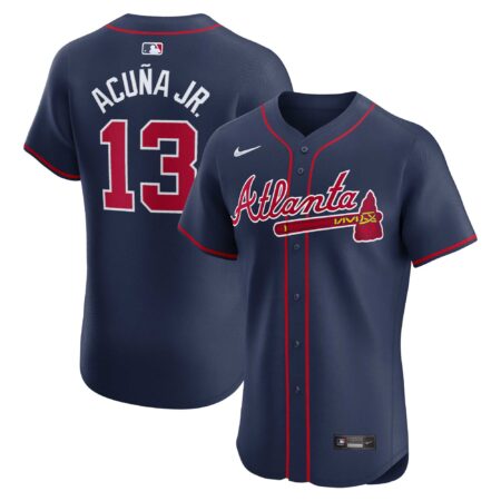 Ronald Acuña Jr. Atlanta Braves Alternate Elite Player Jersey - Navy