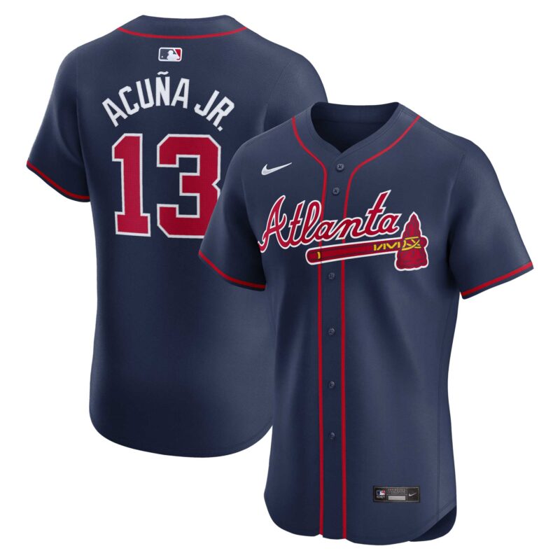 Ronald Acuña Jr. Atlanta Braves Alternate Elite Player Jersey - Navy