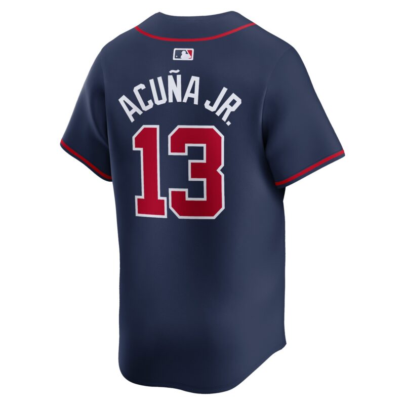 Ronald Acuña Jr. Atlanta Braves Alternate Limited Player Jersey – Navy - Image 3