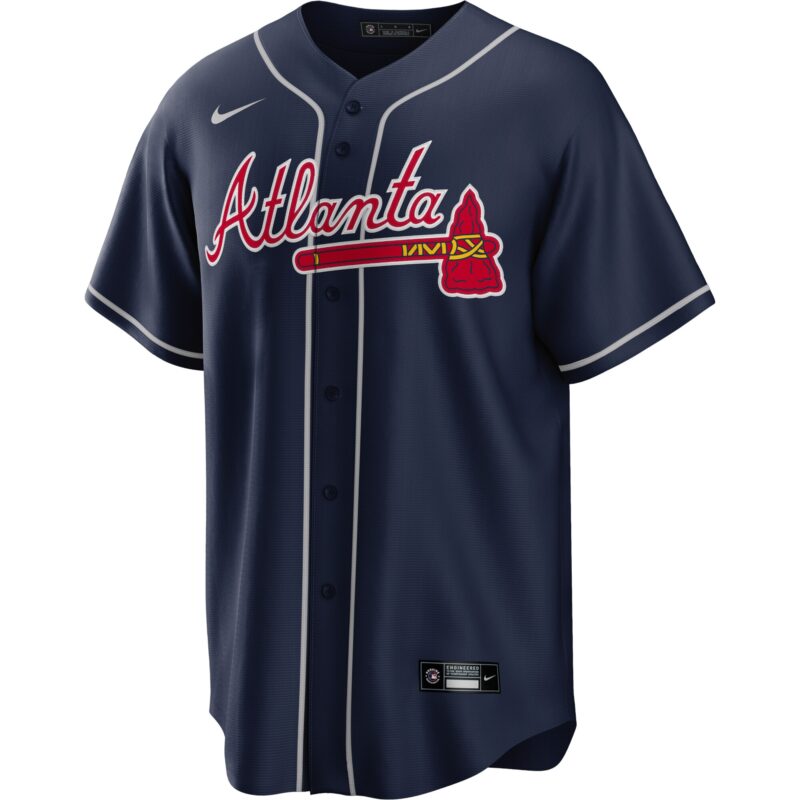 Ronald Acuña Jr. Atlanta Braves Big & Tall Alternate Player Jersey - Navy - Image 2