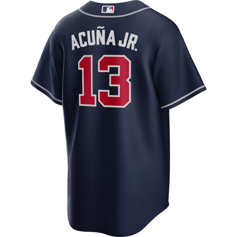 Ronald Acuña Jr. Atlanta Braves Big & Tall Alternate Player Jersey - Navy - Image 3
