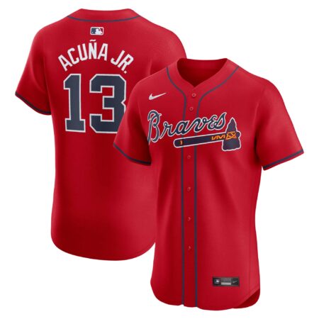 Ronald Acuña Jr. Atlanta Braves Alternate Elite Player Jersey - Red