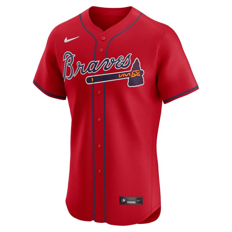 Ronald Acuña Jr. Atlanta Braves Alternate Elite Player Jersey - Red - Image 2