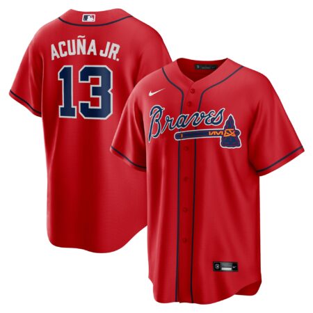 Ronald Acuna Jr. Atlanta Braves Alternate Player Name Jersey - Red