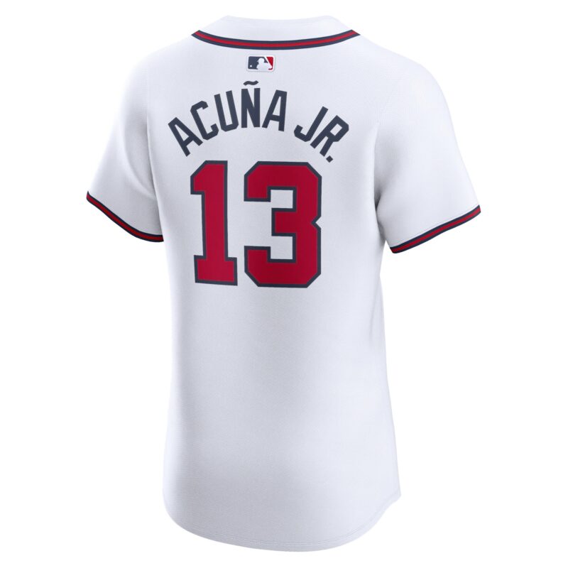 Ronald Acuña Jr. Atlanta Braves Home Elite Jersey - White - Image 3