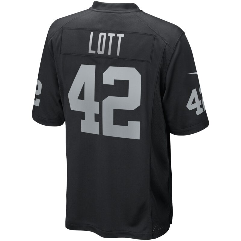 Ronnie Lott Las Vegas Raiders Game Retired Player Jersey - Black - Image 3
