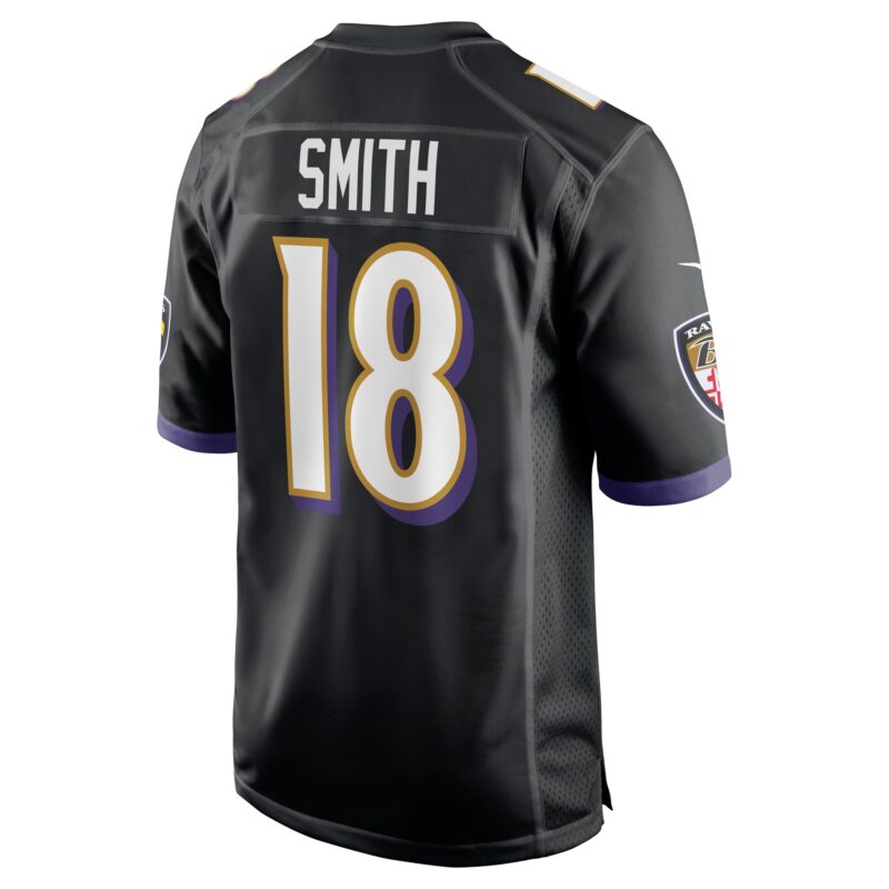 Roquan Smith Baltimore Ravens Alternate Game Player Jersey - Black - Image 3
