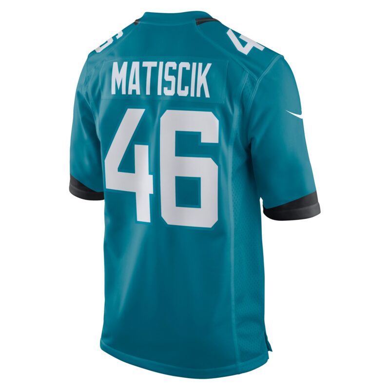 Ross Matiscik Jacksonville Jaguars Game Jersey - Teal - Image 3