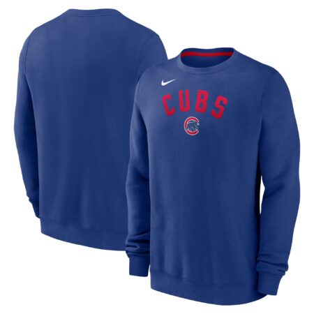 Chicago Cubs Classic Fleece Performance Pullover Sweatshirt - Royal