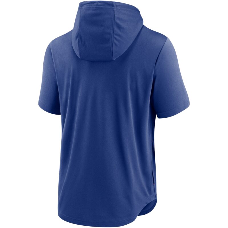 Chicago Cubs Lockup Performance Short Sleeve Lightweight Hooded Top - Royal - Image 3