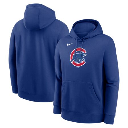 Chicago Cubs Logo Club Fleece Pullover Hoodie - Royal