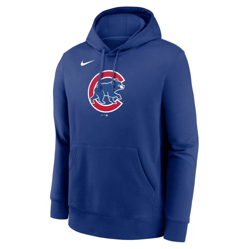 Chicago Cubs Logo Club Fleece Pullover Hoodie - Royal - Image 2