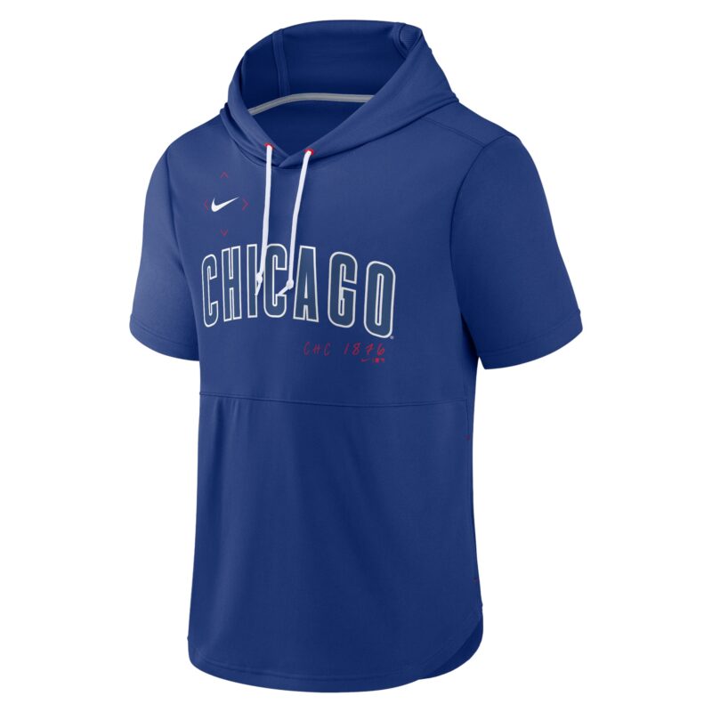 Chicago Cubs Springer Short Sleeve Team Pullover Hoodie - Royal - Image 2