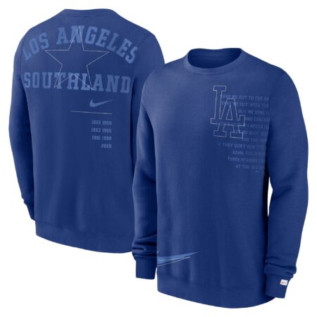 Los Angeles Dodgers Statement Ball Game Fleece Pullover Sweatshirt - Royal