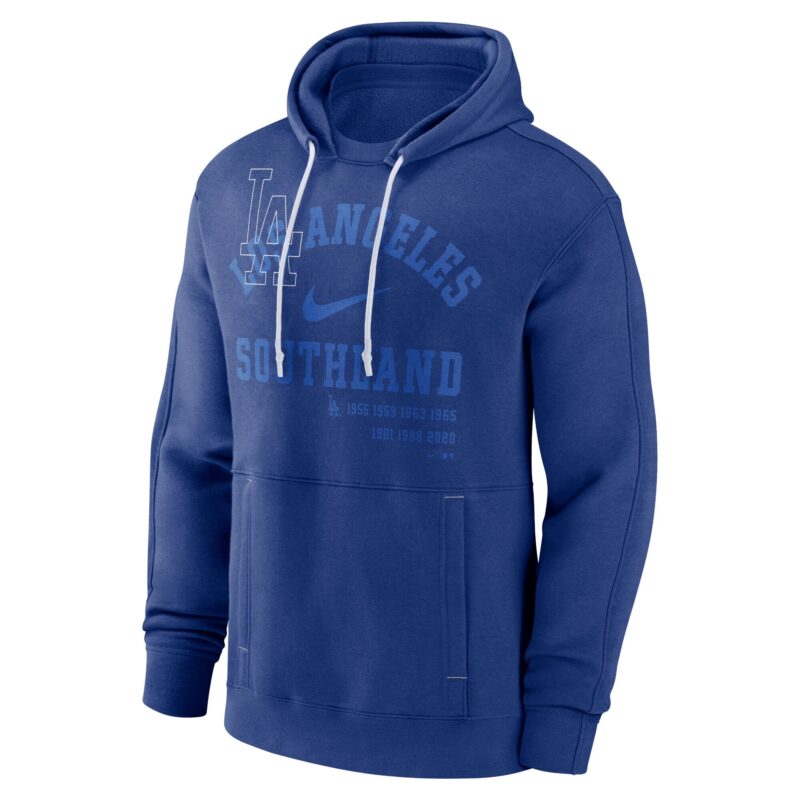 Los Angeles Dodgers Statement Ball Game Pullover Hoodie - Royal - Image 2