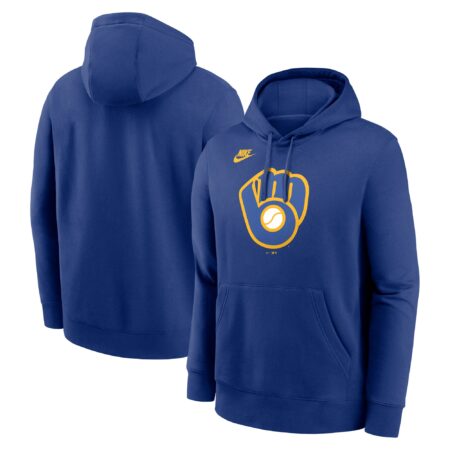 Milwaukee Brewers Cooperstown Collection Logo Club Pullover Hoodie - Royal