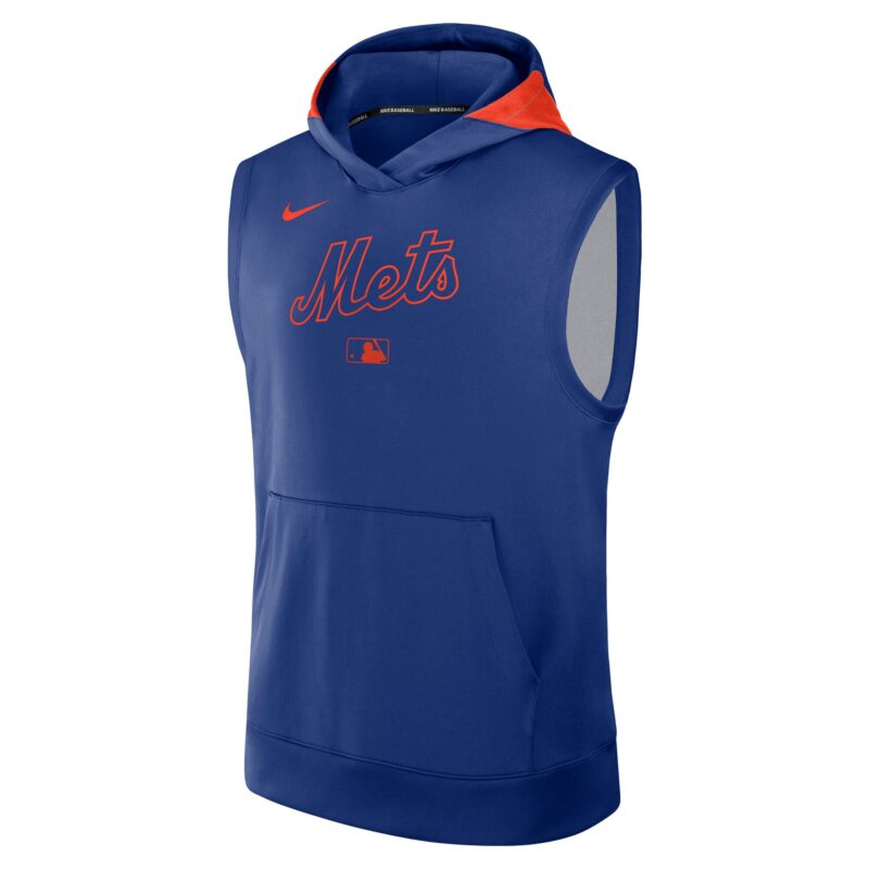 New York Mets Collection Performance Sleeveless Pullover Hoodie - Royal - Image 2