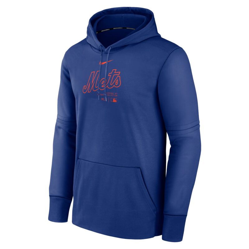 New York Mets Collection Practice Performance Pullover Hoodie - Royal - Image 2