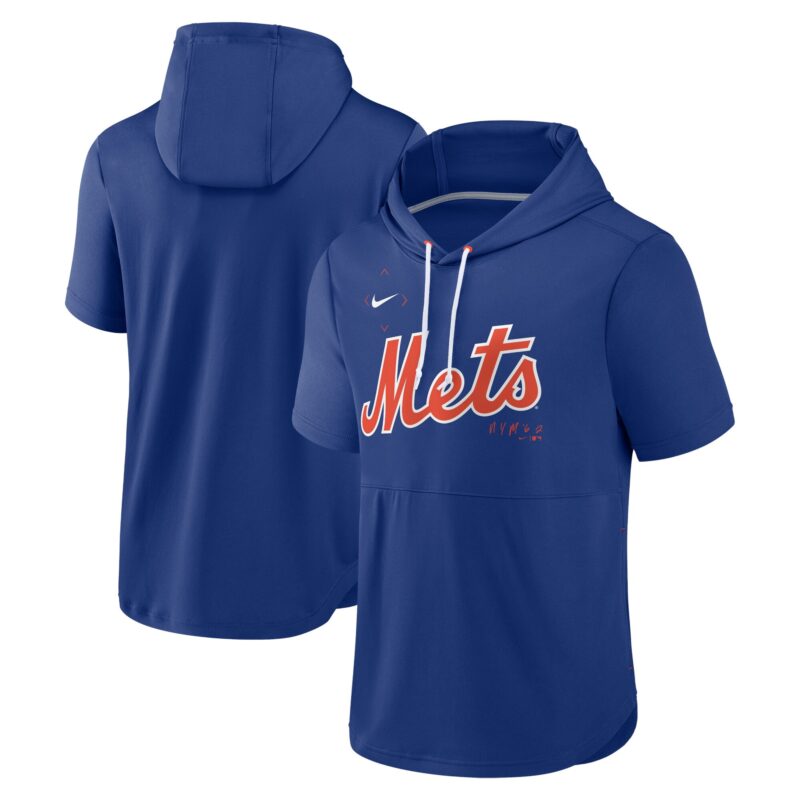 New York Mets Springer Short Sleeve Team Pullover Hoodie - Royal