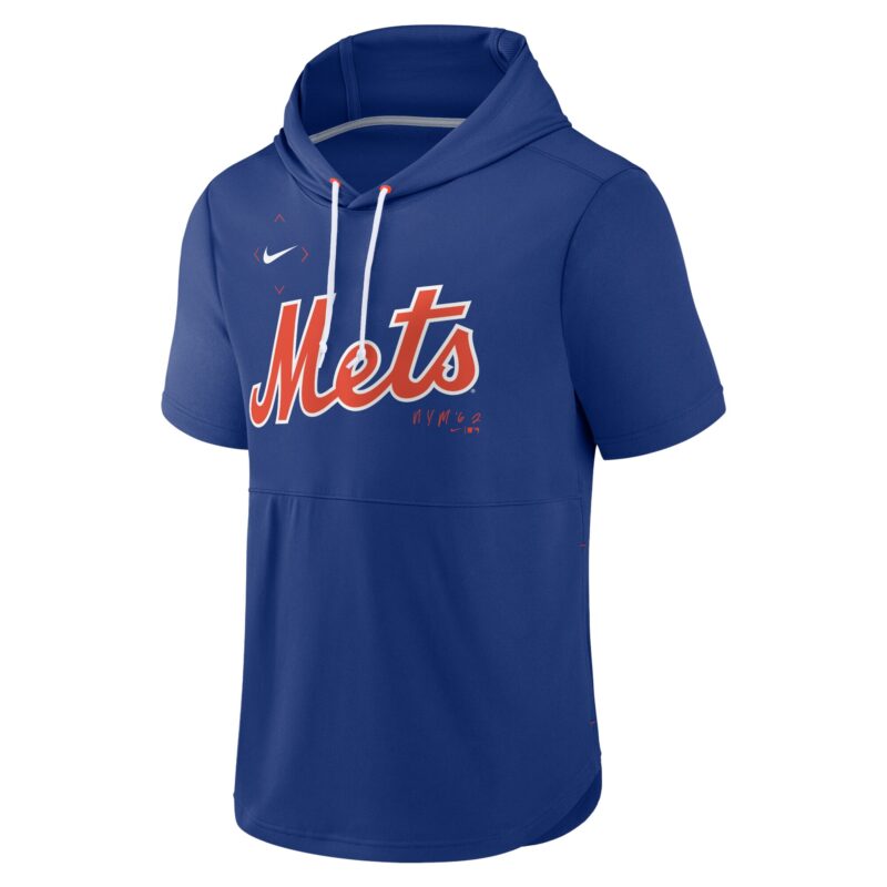 New York Mets Springer Short Sleeve Team Pullover Hoodie - Royal - Image 2