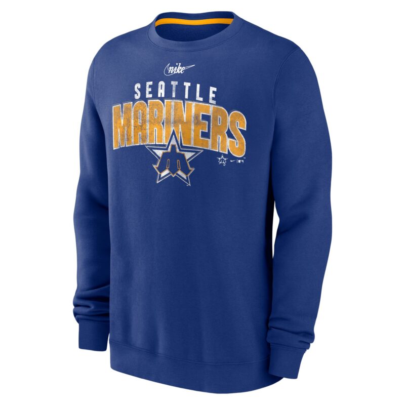 Seattle Mariners Cooperstown Collection Team Shout Out Pullover Sweatshirt - Royal - Image 2