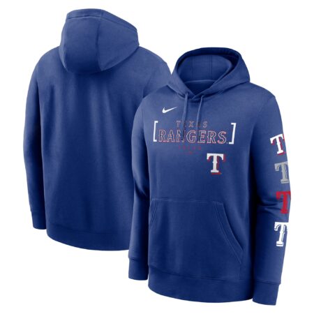 Texas Rangers Club Stack Pullover Hoodie - Royal