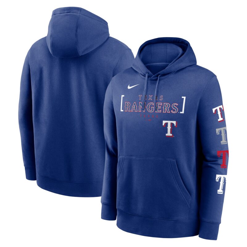 Texas Rangers Club Stack Pullover Hoodie - Royal