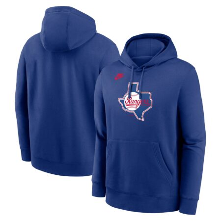 Texas Rangers Cooperstown Collection Logo Club Pullover Hoodie - Royal