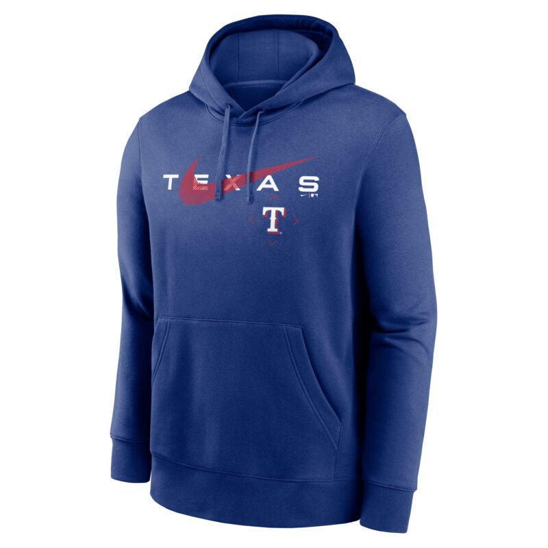 Texas Rangers Swoosh NeighborHOOD Pullover Hoodie - Royal - Image 2