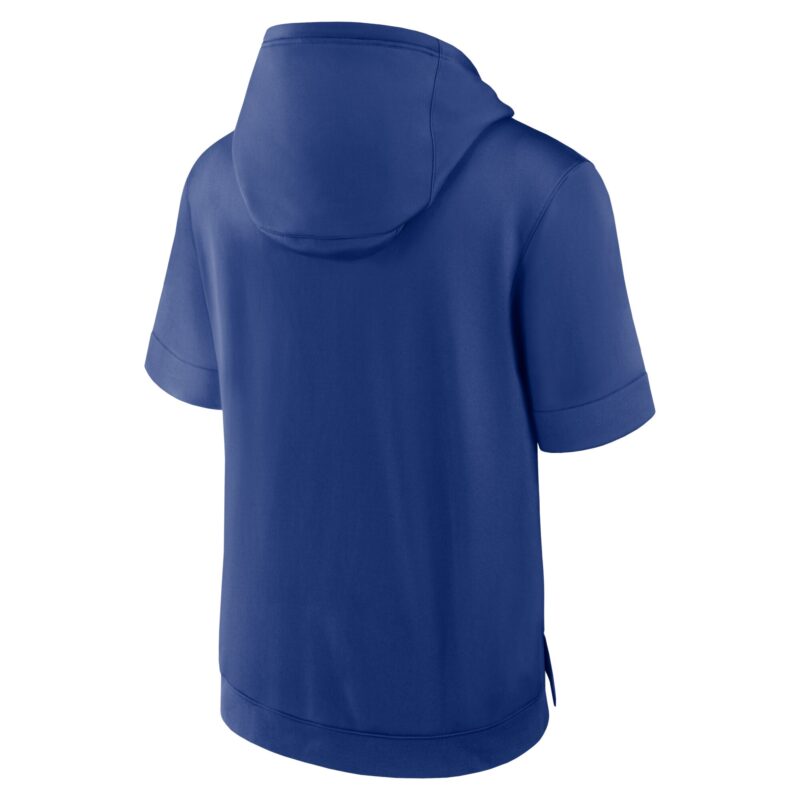 Texas Rangers Tri Code Lockup Short Sleeve Pullover Hoodie - Royal - Image 3