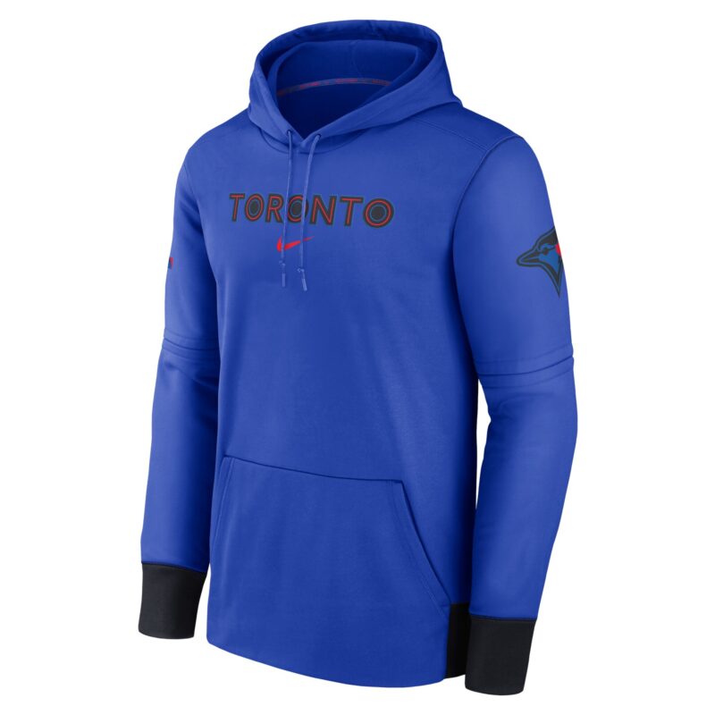 Toronto Blue Jays 2024 City Connect Collection Practice Performance Pullover Hoodie - Royal - Image 2