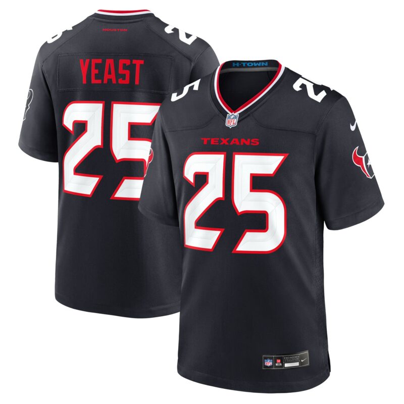 Russ Yeast Houston Texans Team Game Jersey - Navy