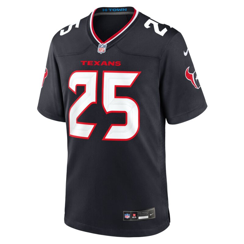 Russ Yeast Houston Texans Team Game Jersey - Navy - Image 2