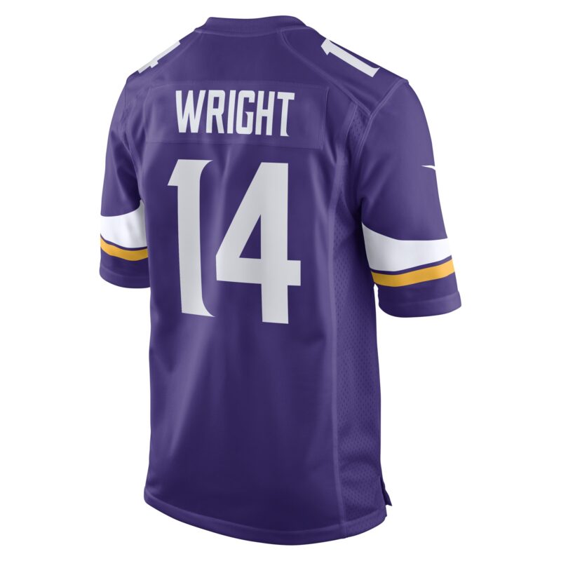 Ryan Wright Minnesota Vikings Game Player Jersey - Purple - Image 3