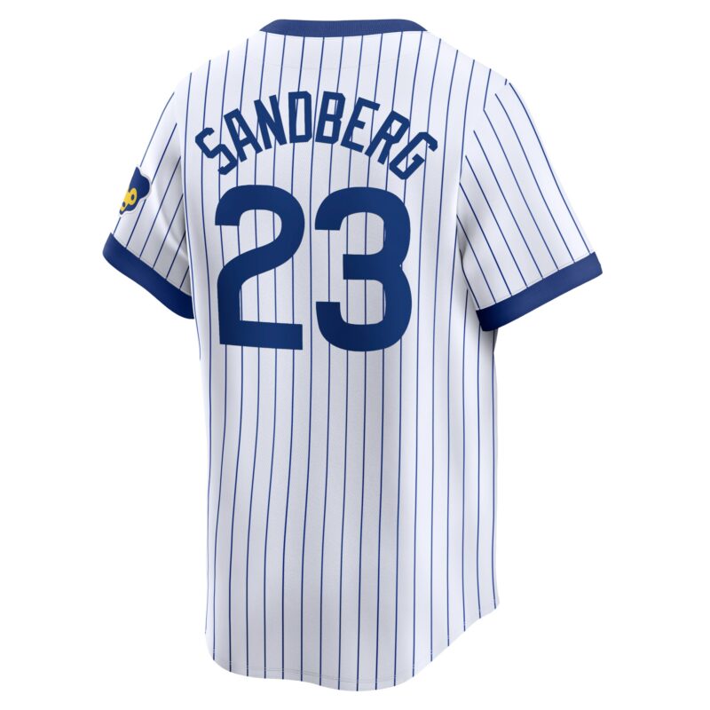 Ryne Sandberg Chicago Cubs Throwback Cooperstown Limited Jersey - White - Image 3