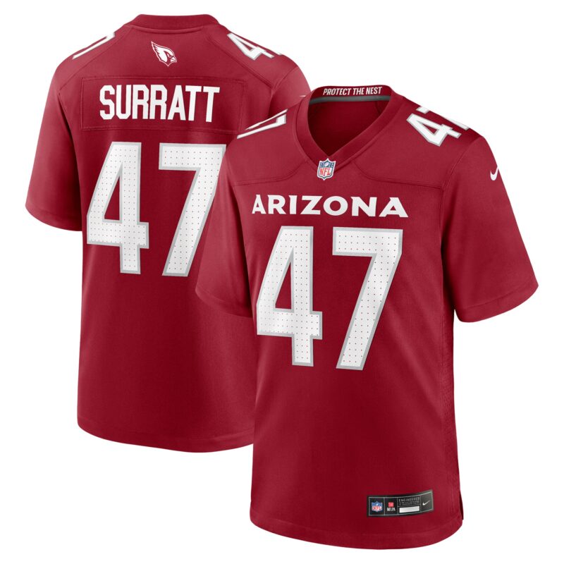 Sage Surratt Arizona Cardinals Team Game Jersey - Cardinal