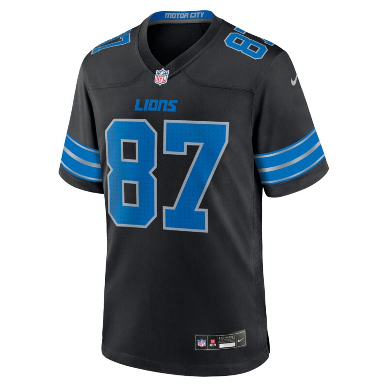 Sam LaPorta Detroit Lions 2nd Alternate Game Jersey - Black - Image 2