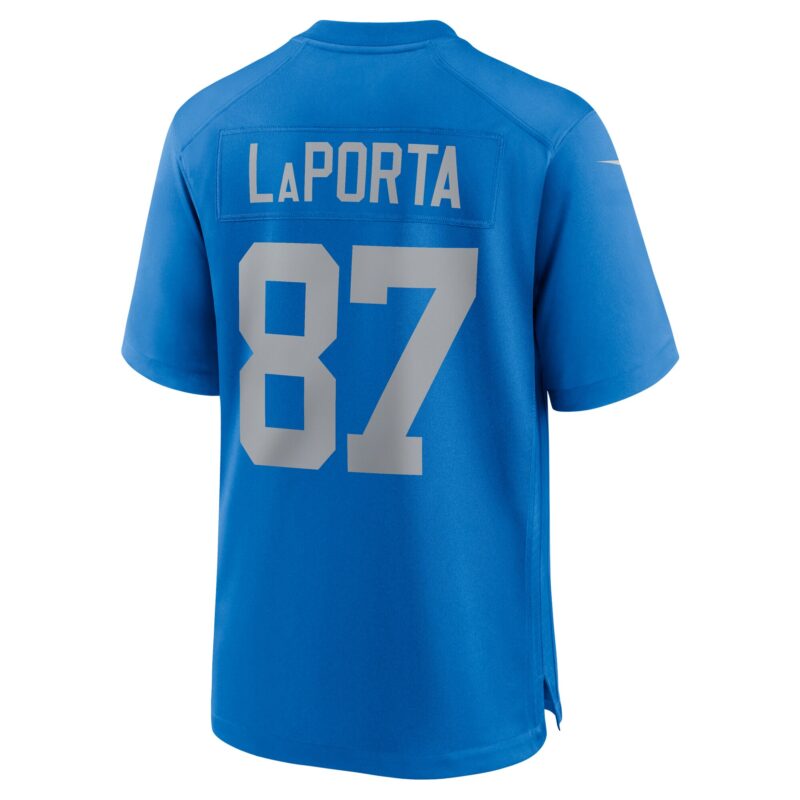 Sam LaPorta Detroit Lions Alternate Game Jersey - Blue - Image 3