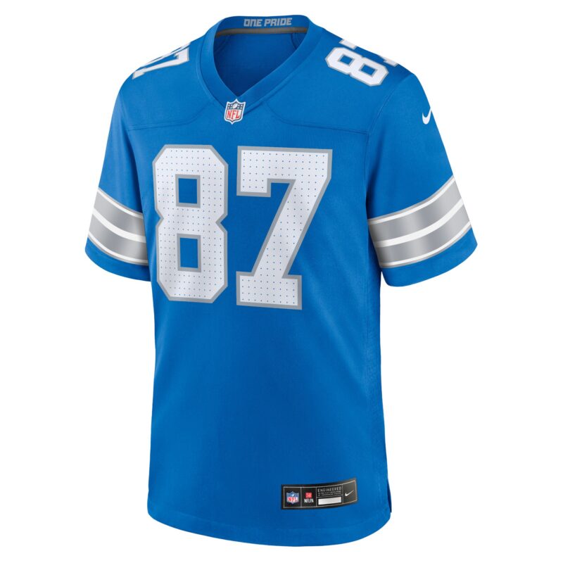 Sam LaPorta Detroit Lions Game Jersey - Blue - Image 2