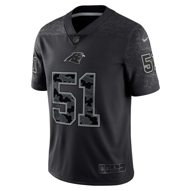 Sam Mills Carolina Panthers Retired Player RFLCTV Limited Jersey - Black - Image 3
