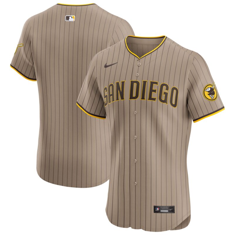 San Diego Padres Alternate Vapor Premier Elite Patch Jersey - Sand